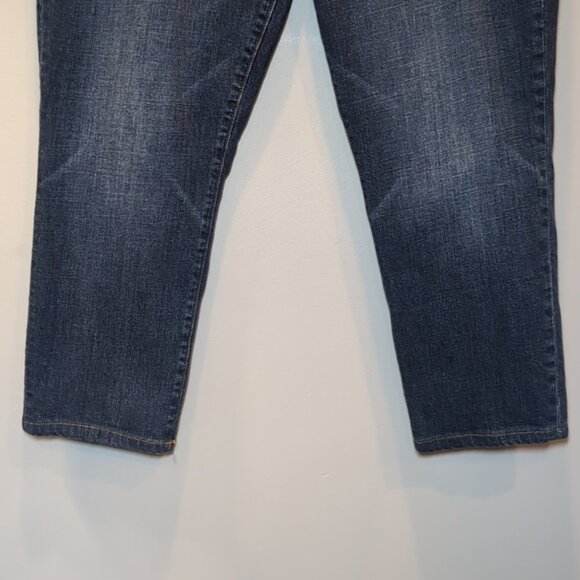 GAP 1969 Real Straight Jeans Cropped Ankle Indigo Denim Size 34 - Picture 4 of 12